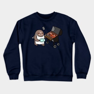 Sloth Cooking on the Grill Crewneck Sweatshirt